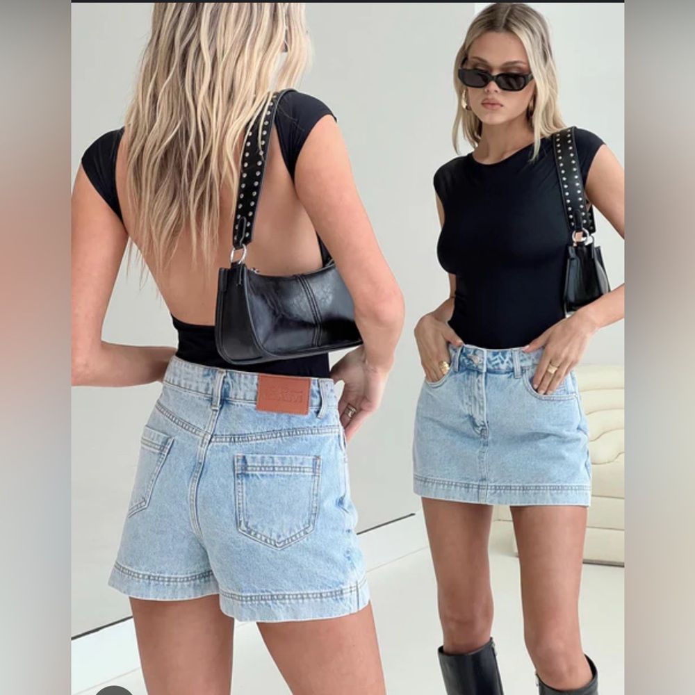 Princess Polly Light Blue Denim Mini Skirt